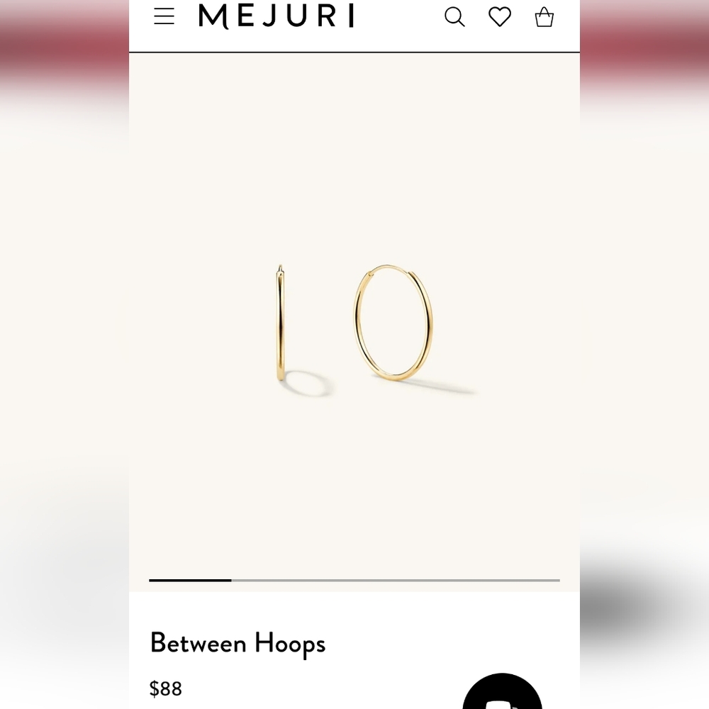 Mejuri thin 24k gold earrings